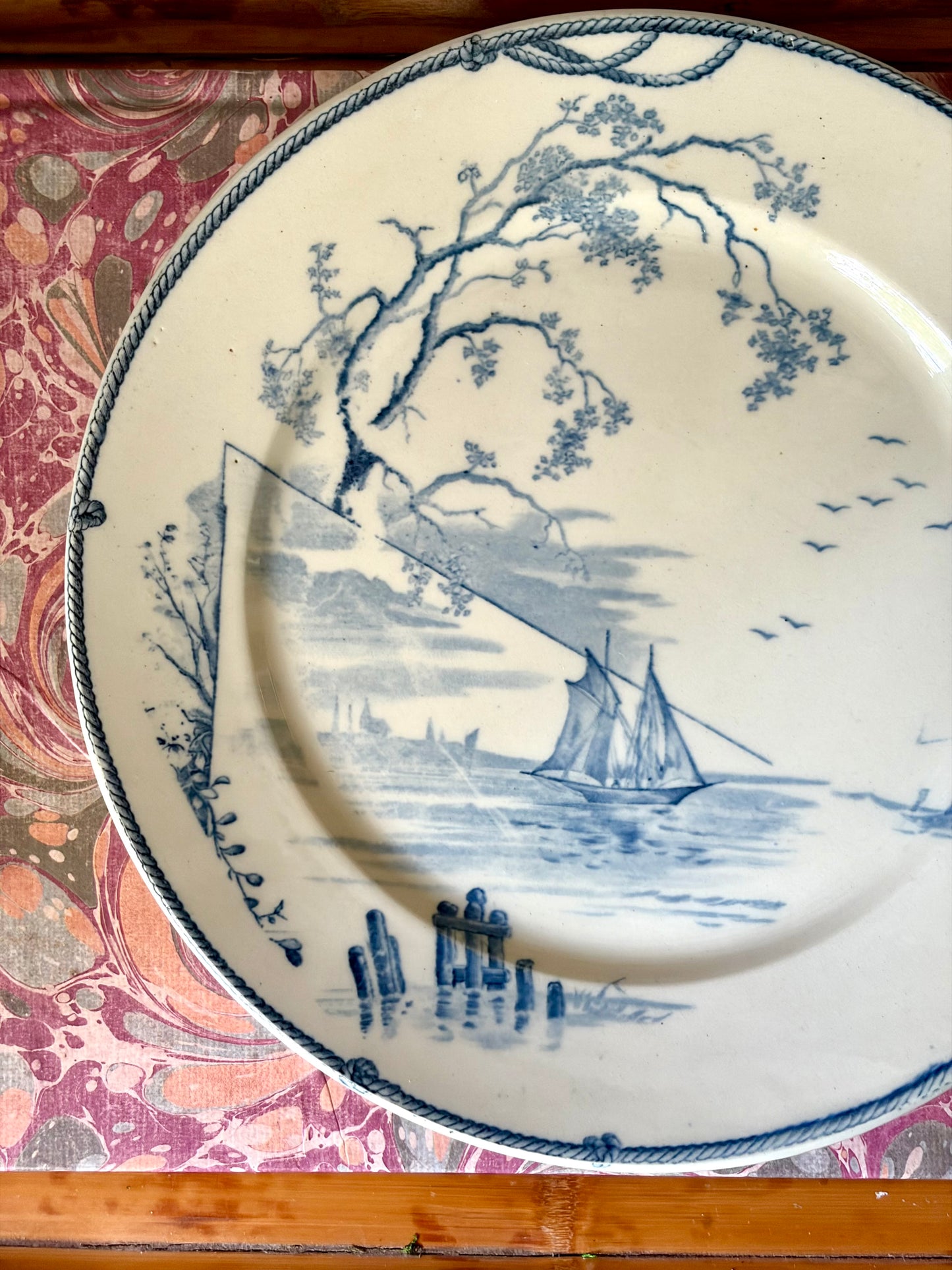 Antique French Marine Plate