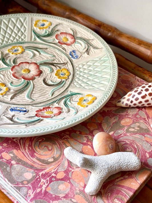 Vintage English Majolica Style Plate