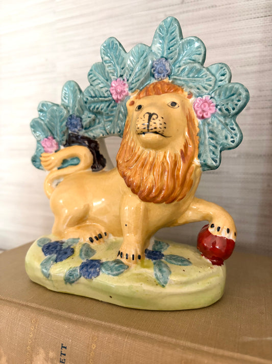 Vintage Staffordshire Style Lion