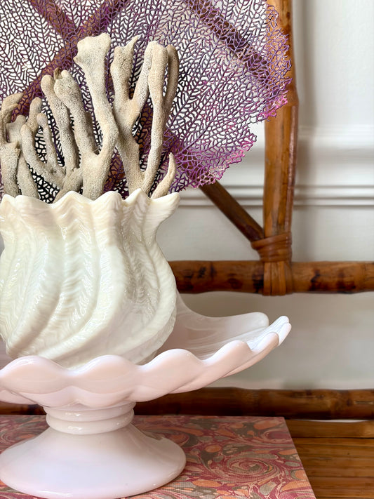 Vintage Belleek Neptune Twisted Vase