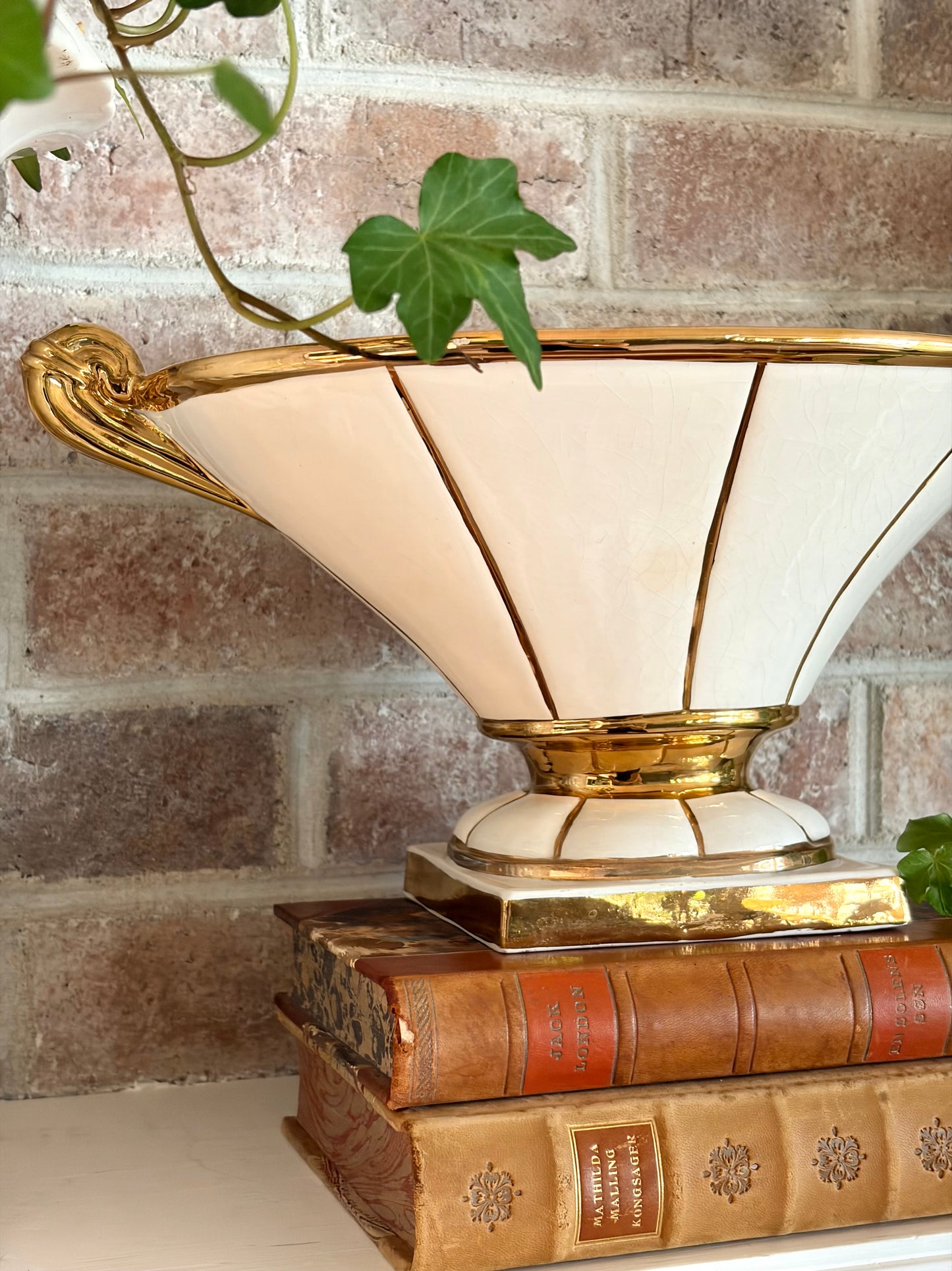 Vintage Italian Pedestal Bowl