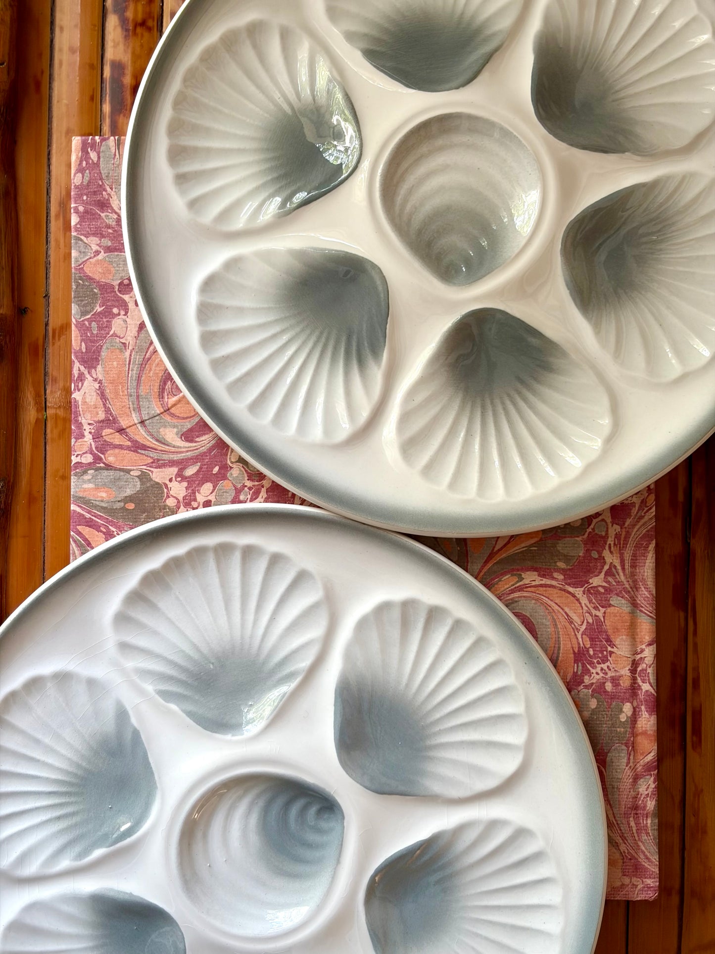 Vintage French Oyster Plate