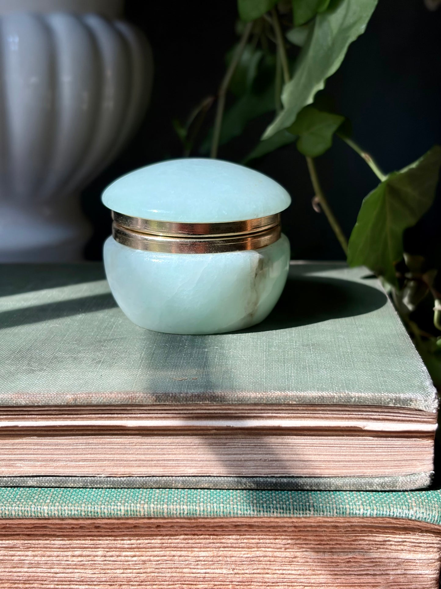 Vintage Blue Italian Alabaster Box