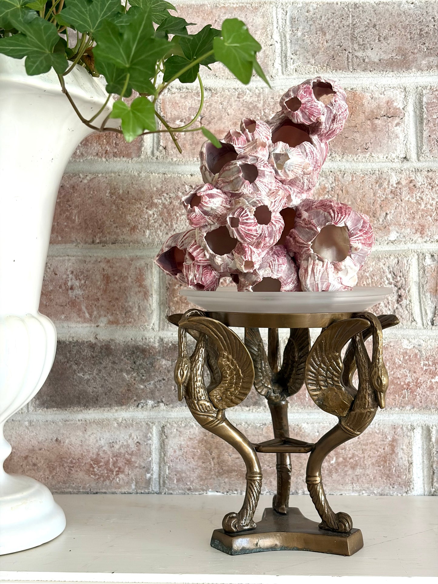 Vintage Brass Swan Stand