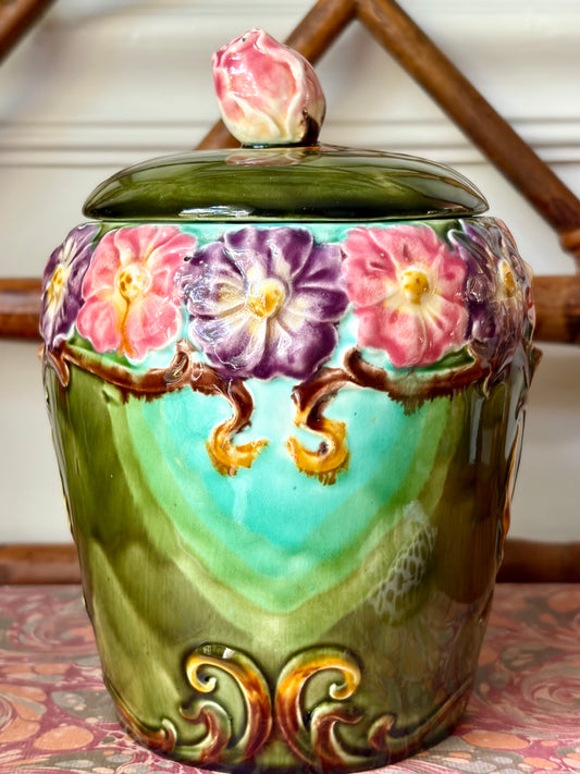 Antique German Majolica Jar