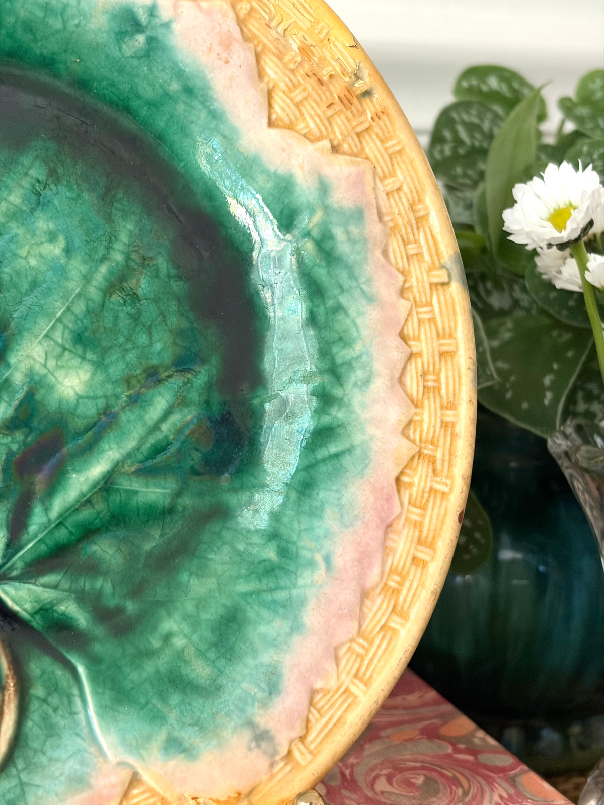 Antique Etruscan Majolica Plate