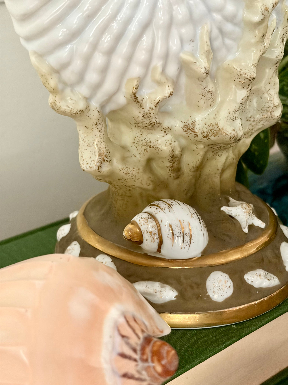 Vintage Nautilus Shell Vessel