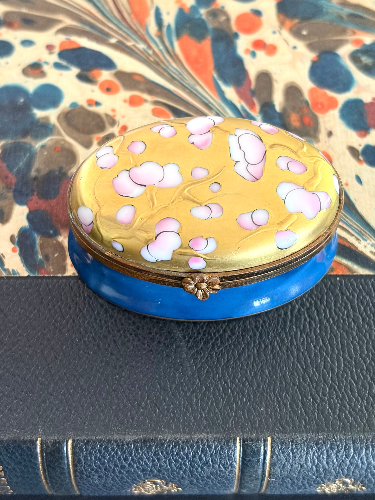 Vintage Cherry Blossom Limoges Box