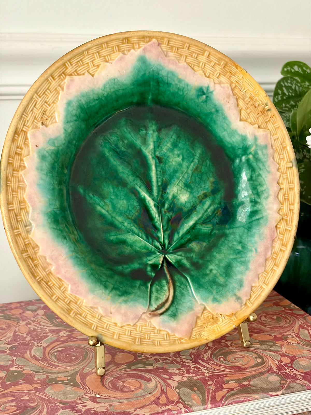 Antique Etruscan Majolica Plate