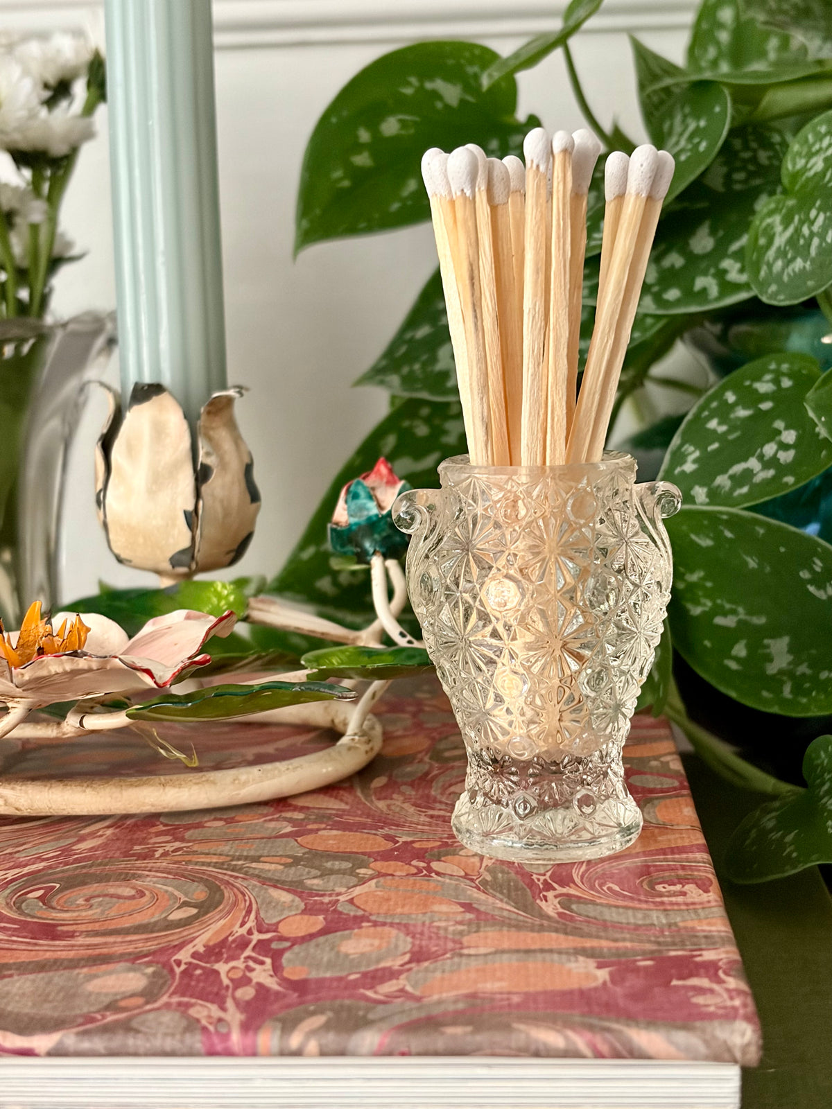 Vintage Mini Glass Urn