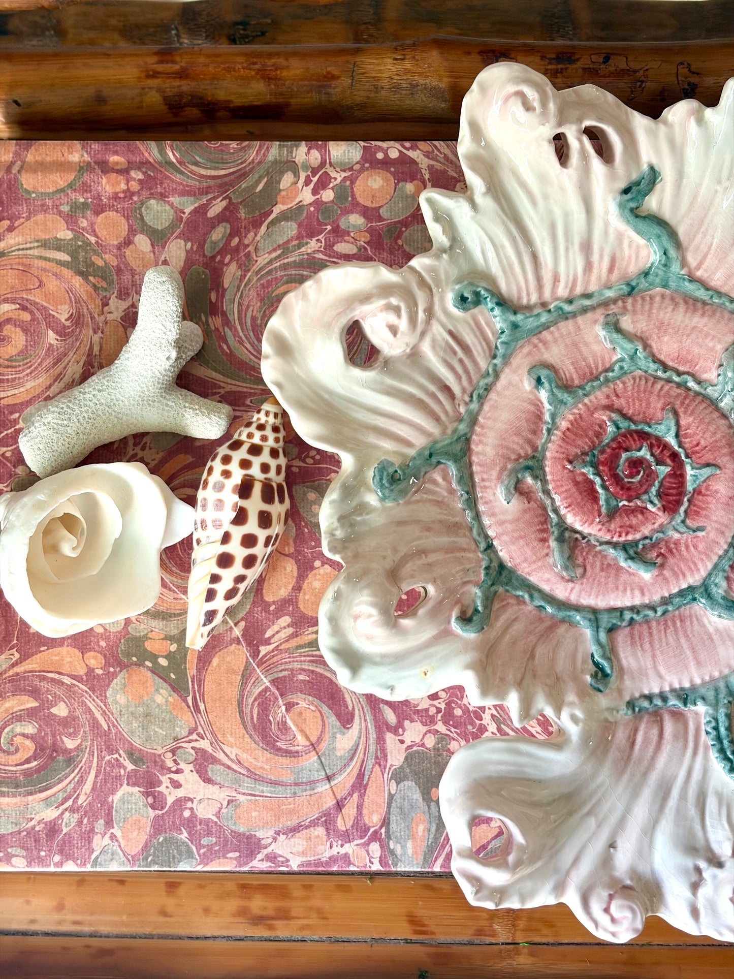 Vintage Spiral Shell Plate
