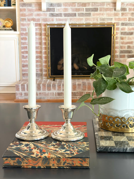 Vintage Weighted Sterling Candlesticks