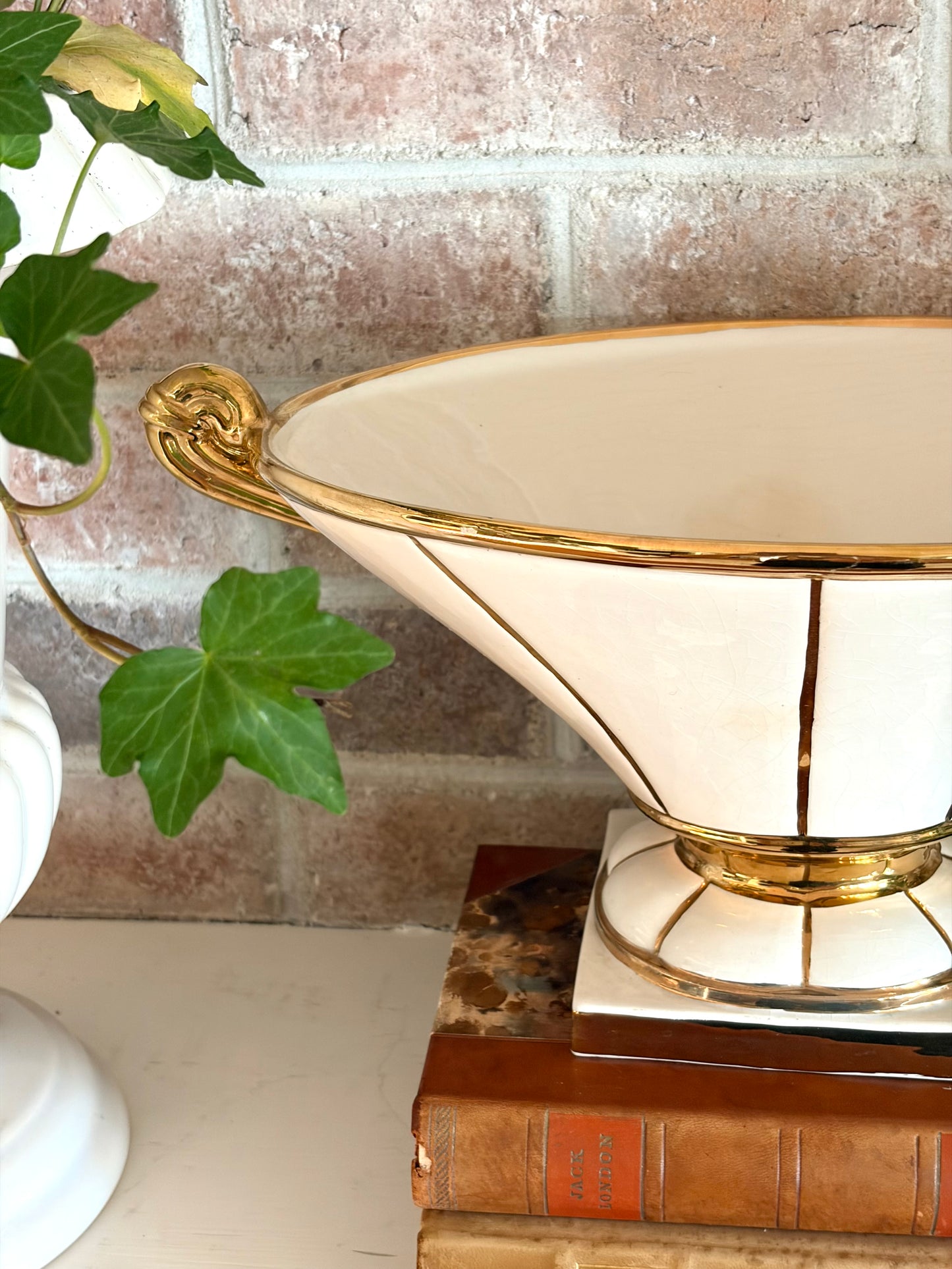Vintage Italian Pedestal Bowl