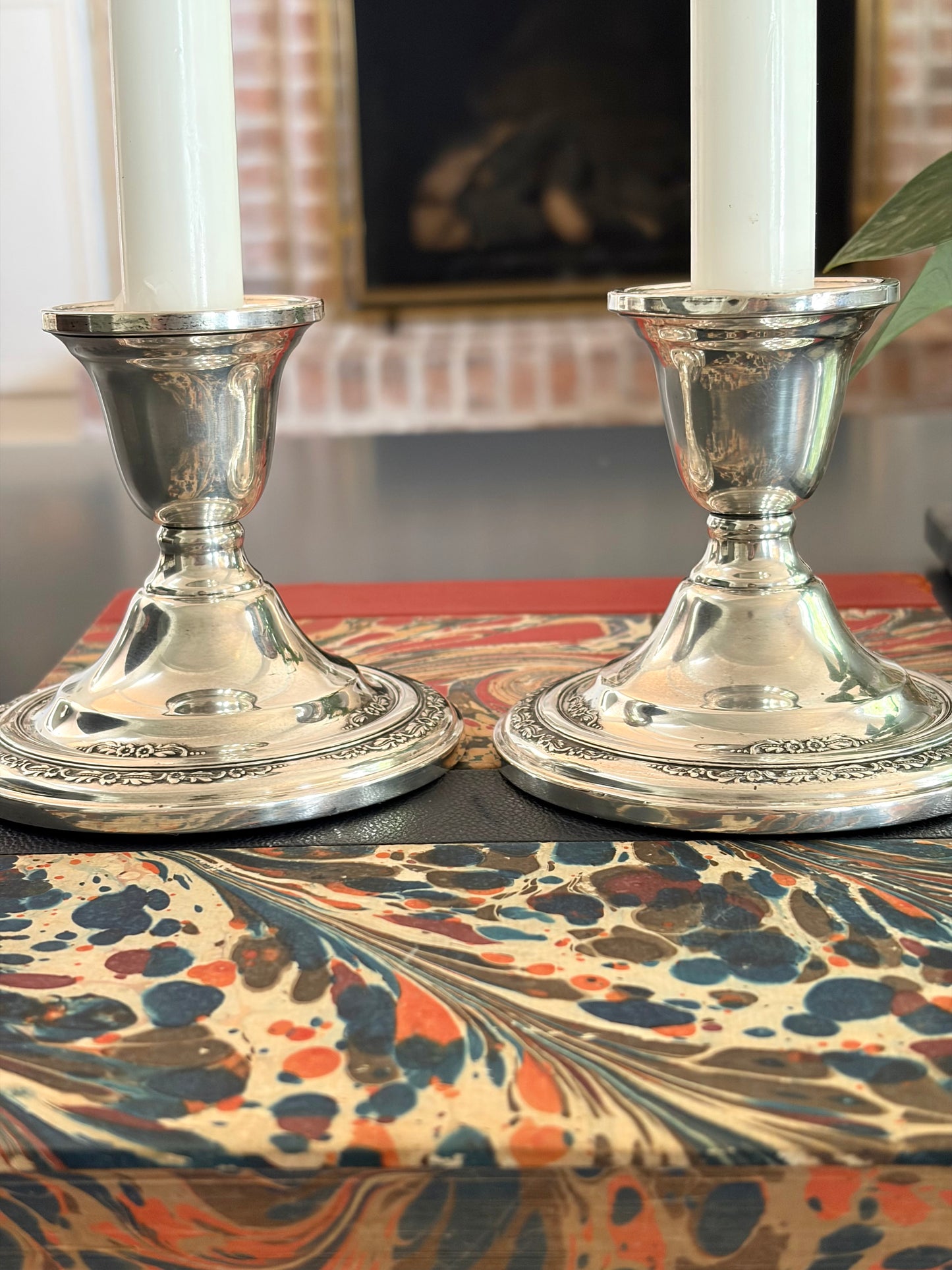 Vintage Weighted Sterling Candlesticks