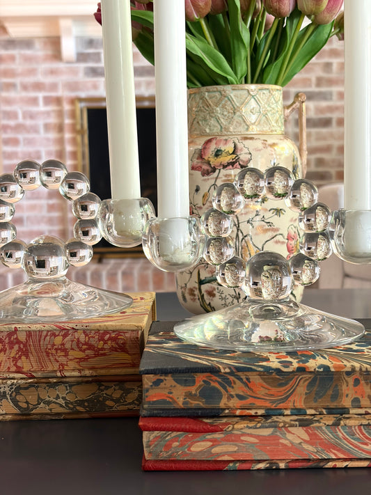 Vintage Candlewick Candle Holders