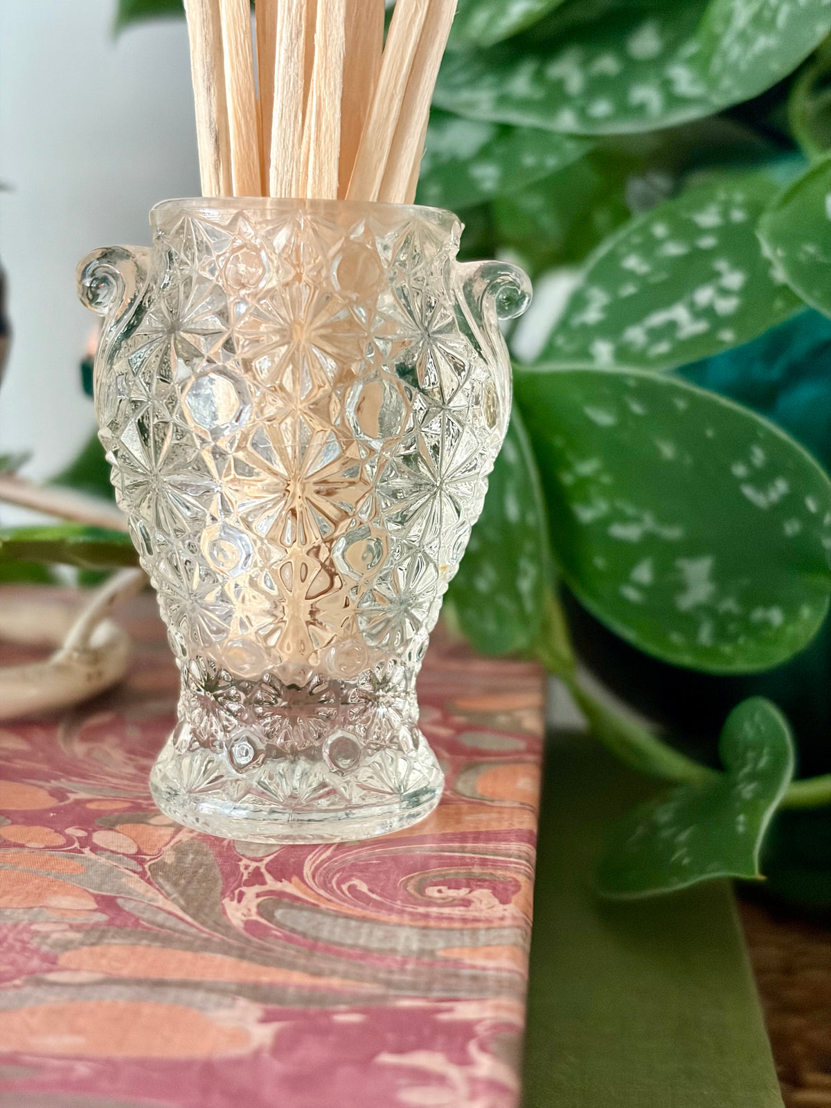 Vintage Mini Glass Urn