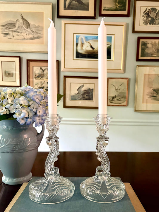 Vintage Indiana Glass Candlesticks