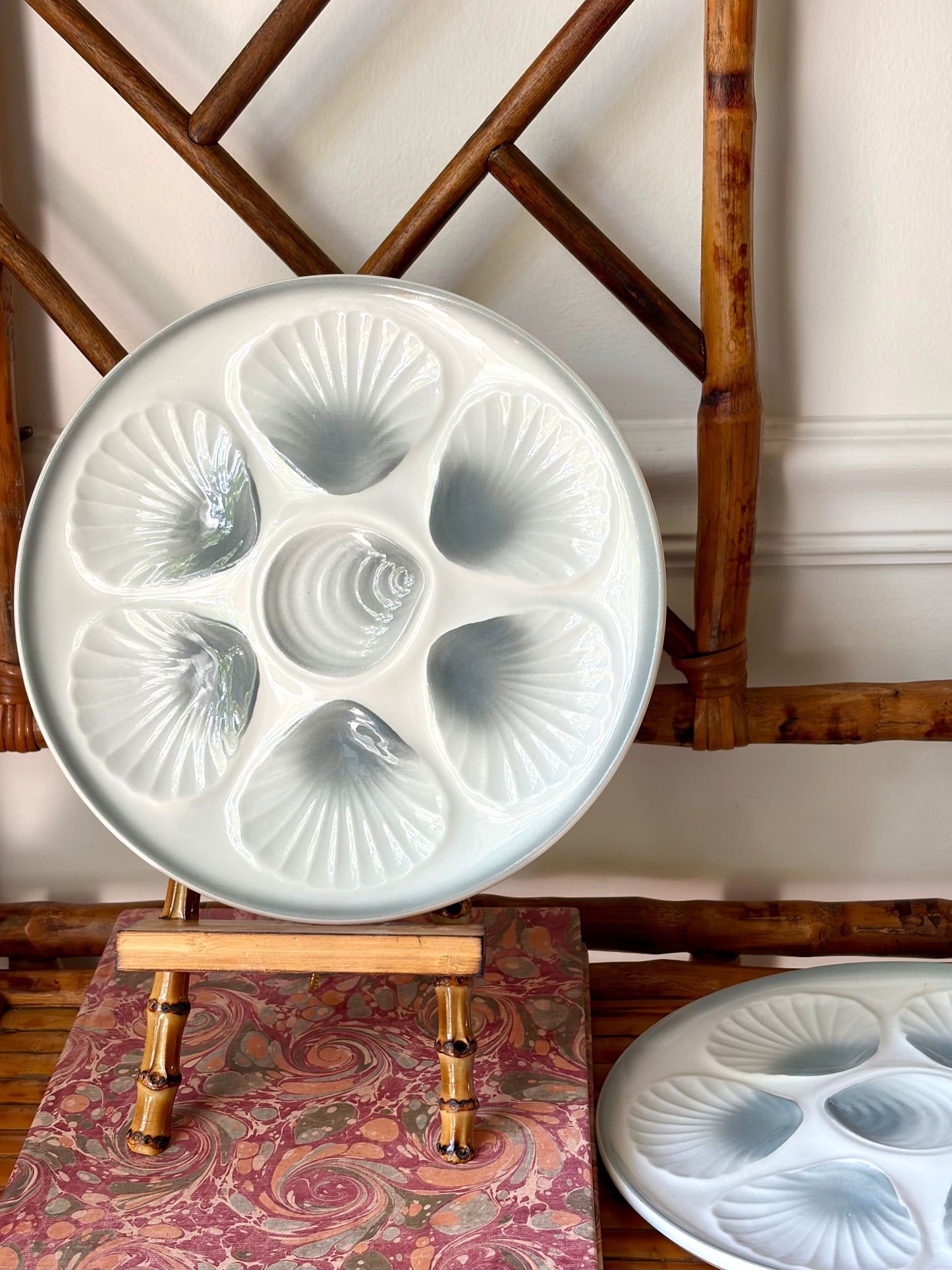 Vintage French Oyster Plate