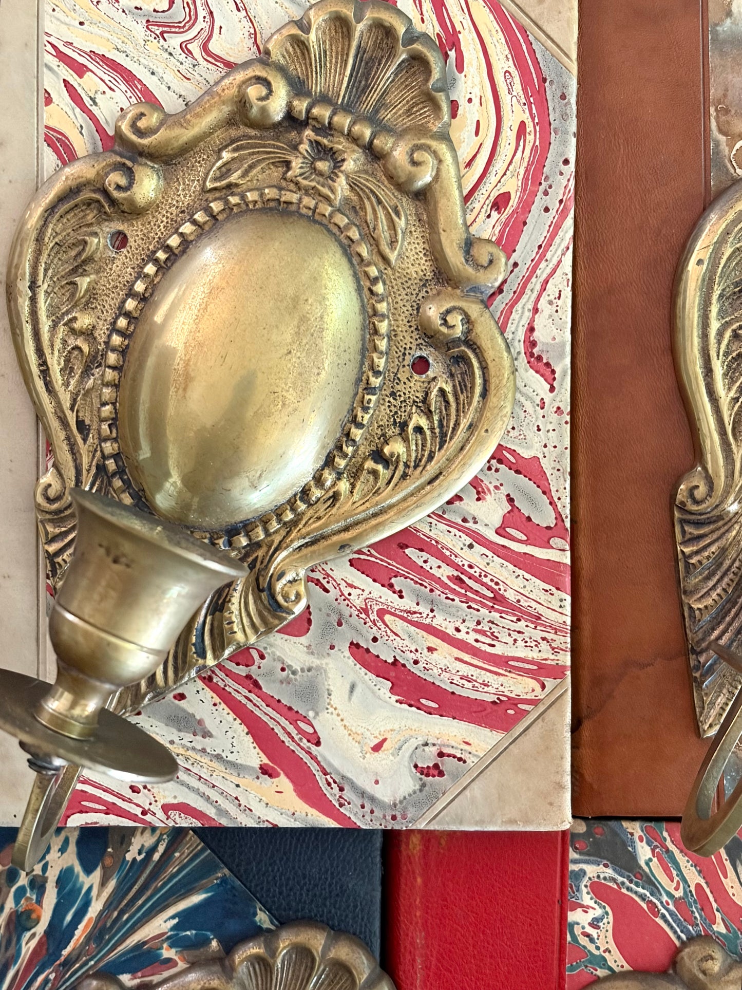 Set of Four Vintage Brass Sconces