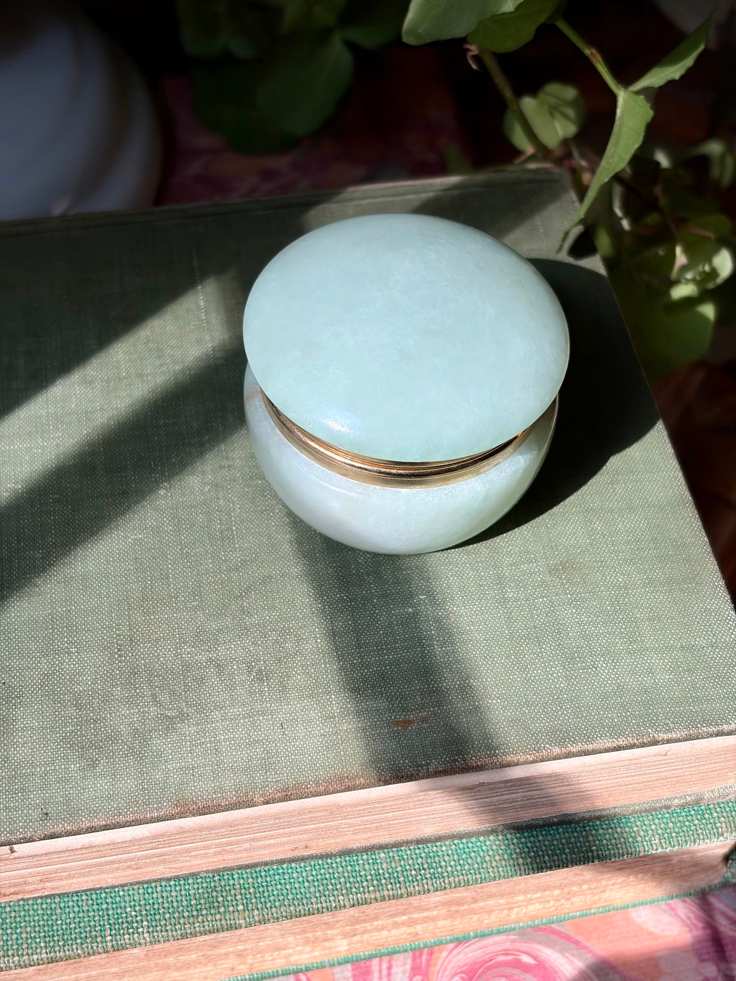 Vintage Blue Italian Alabaster Box