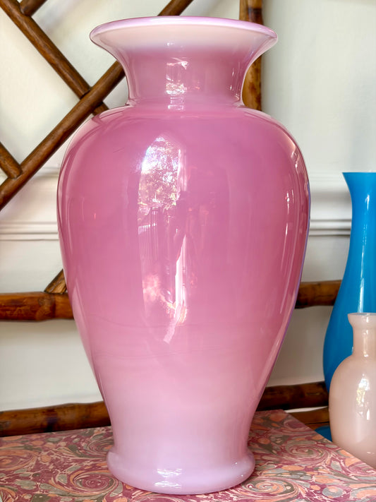 Vintage Pink Opaline Vase