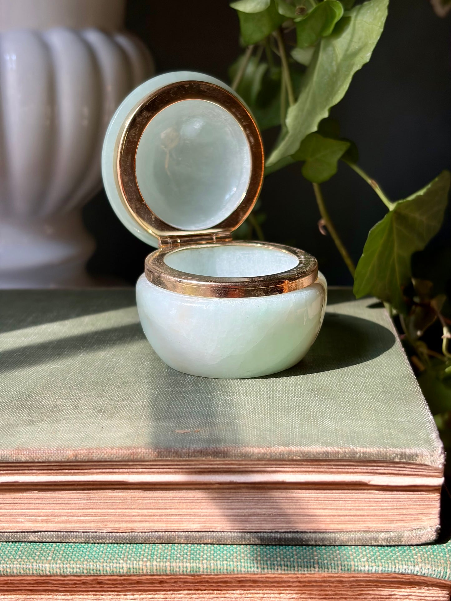 Vintage Blue Italian Alabaster Box
