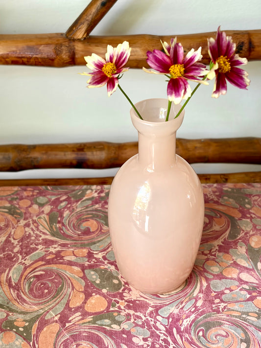 Vintage Pale Pink Opaline Bud Vase