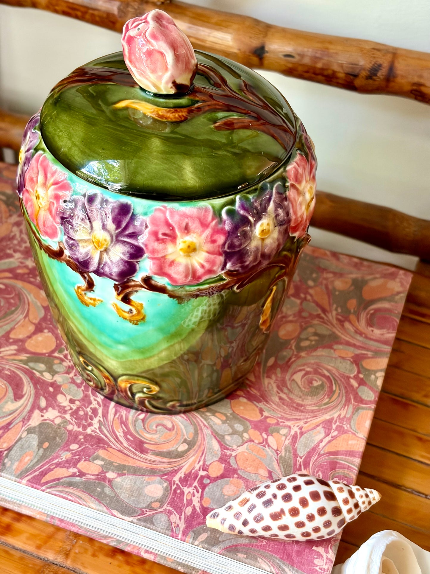 Antique German Majolica Jar