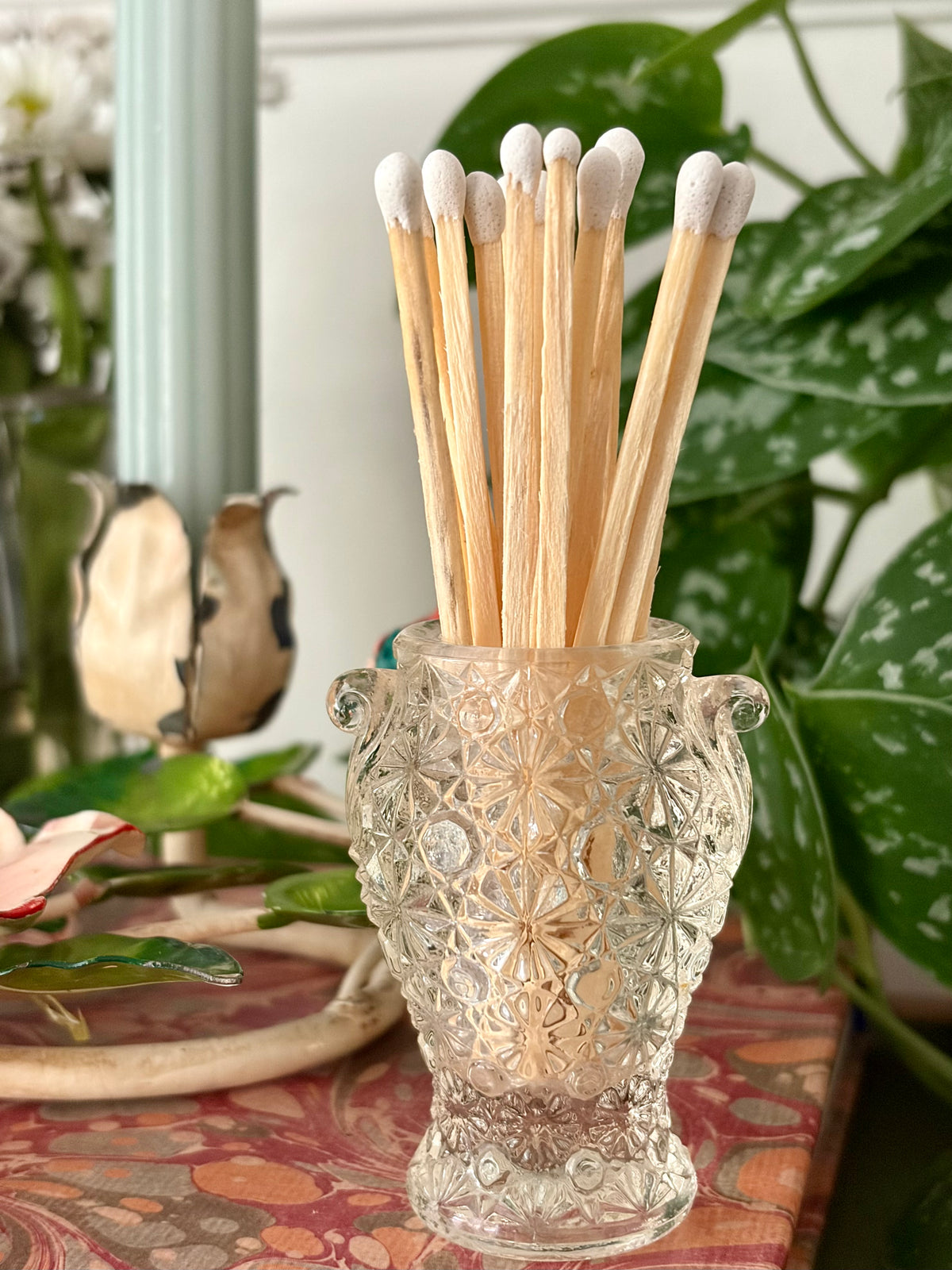 Vintage Mini Glass Urn