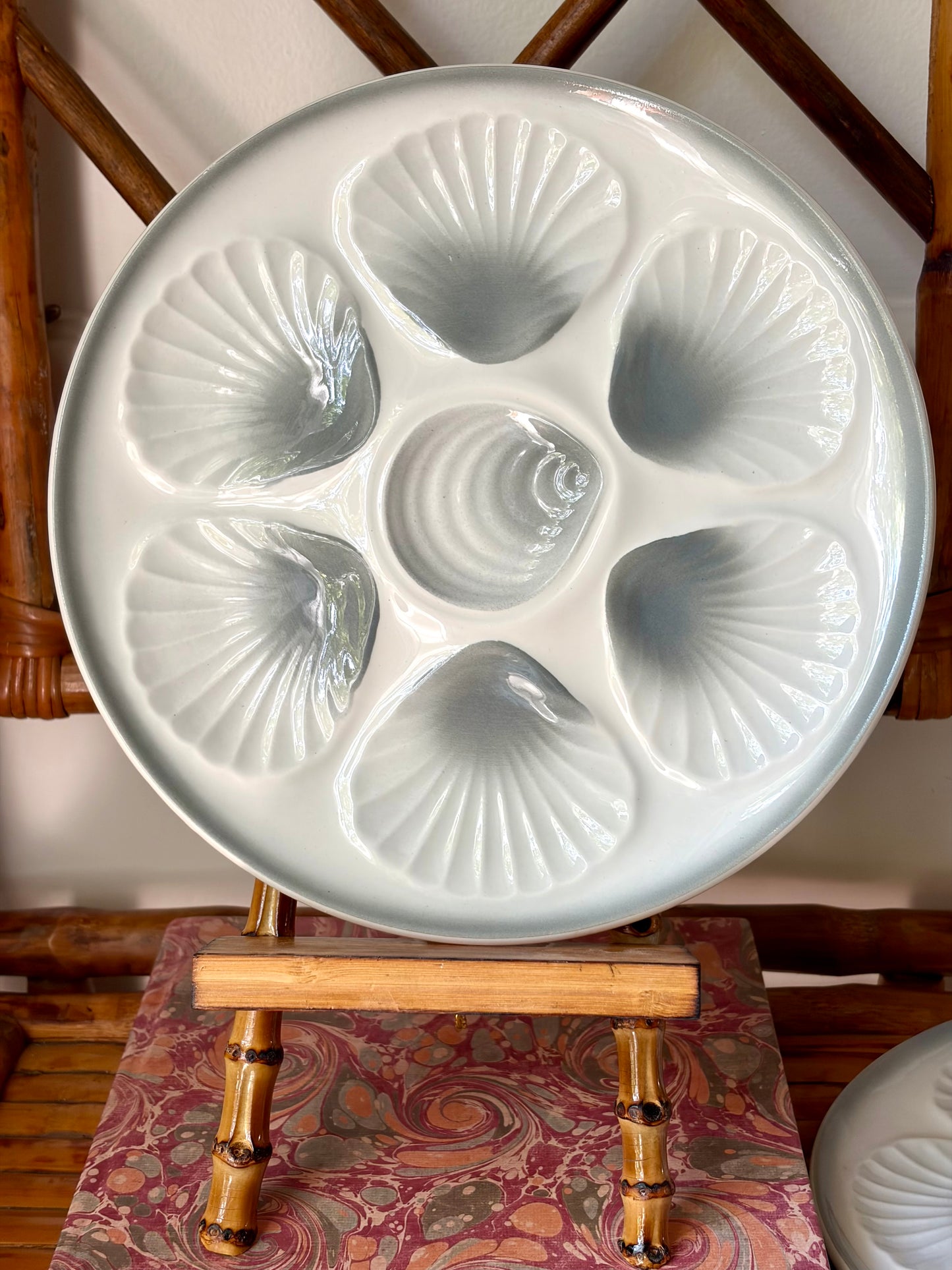 Vintage French Oyster Plate