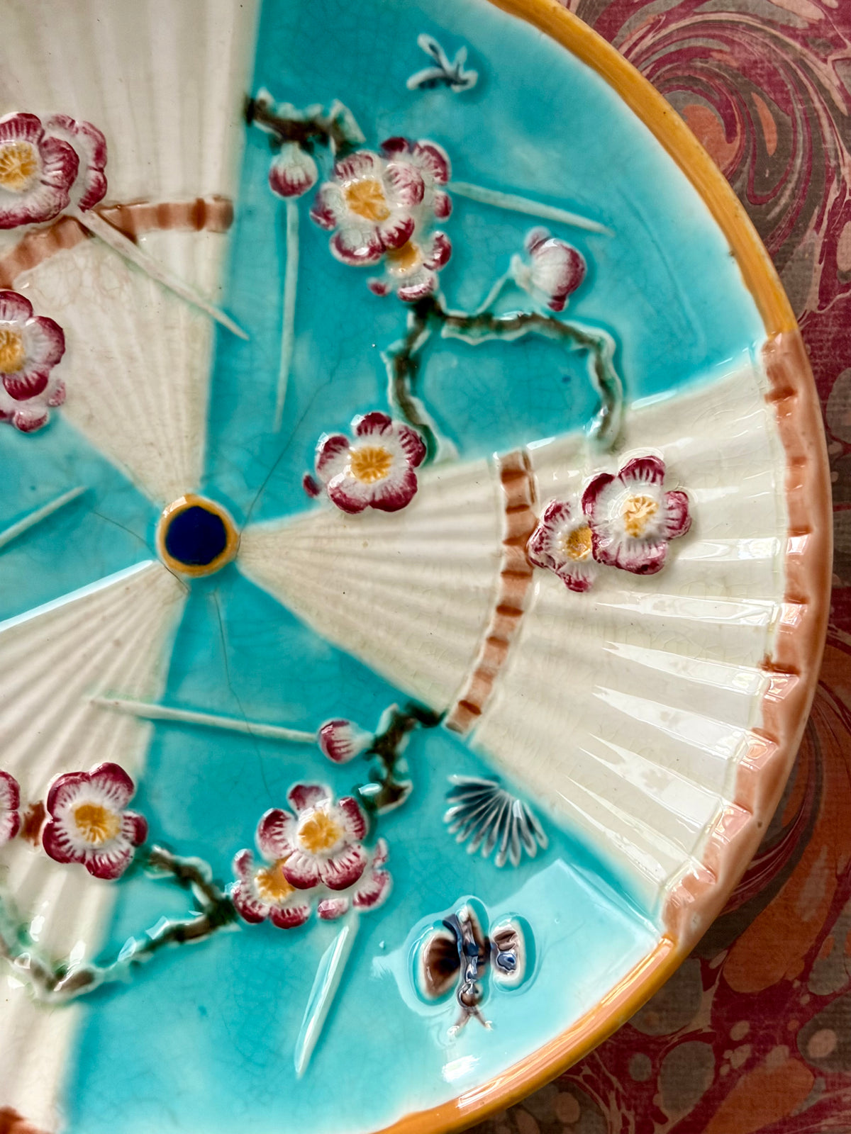 Pair of Antique Wedgewood Majolica Plates