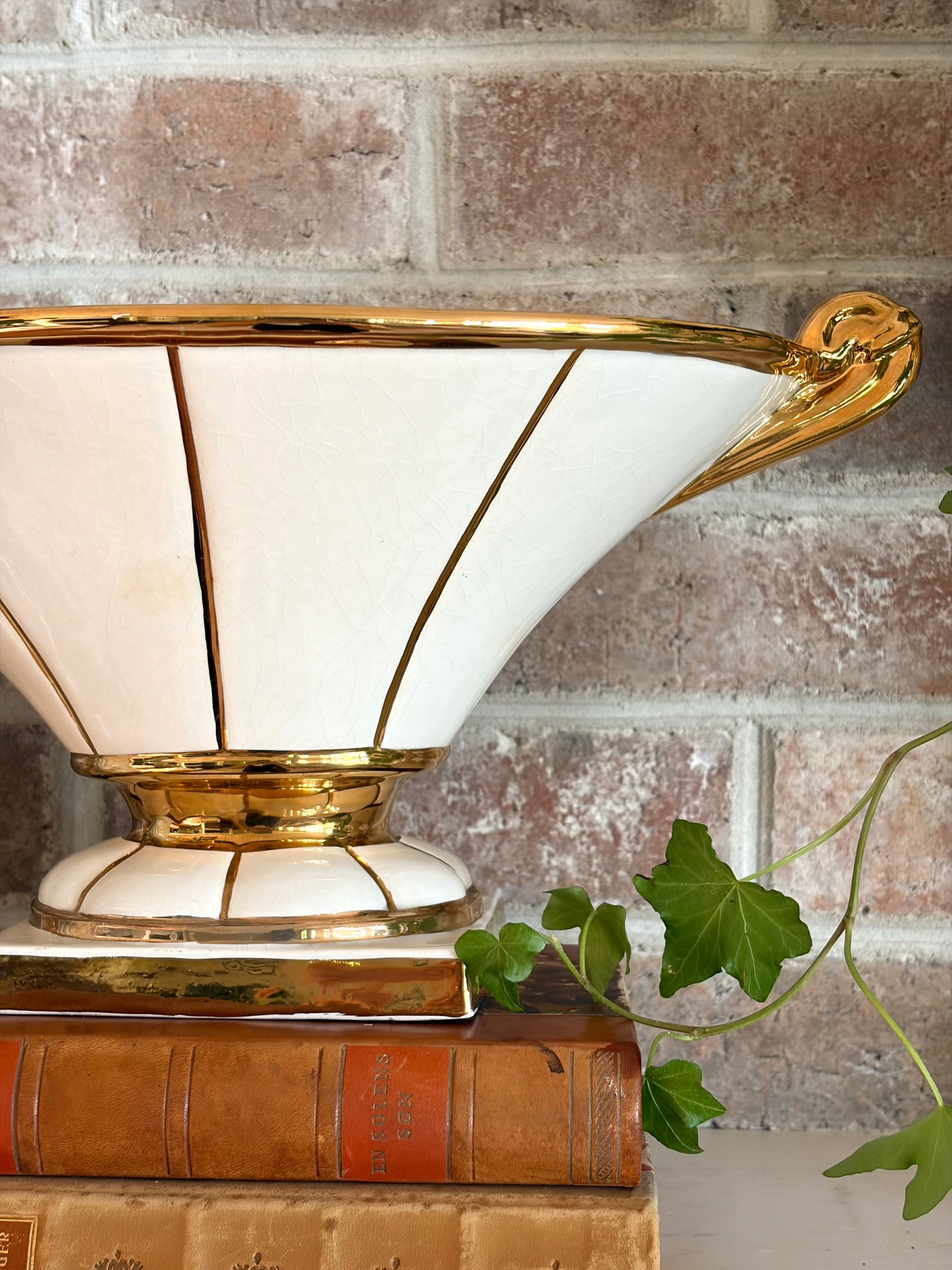 Vintage Italian Pedestal Bowl