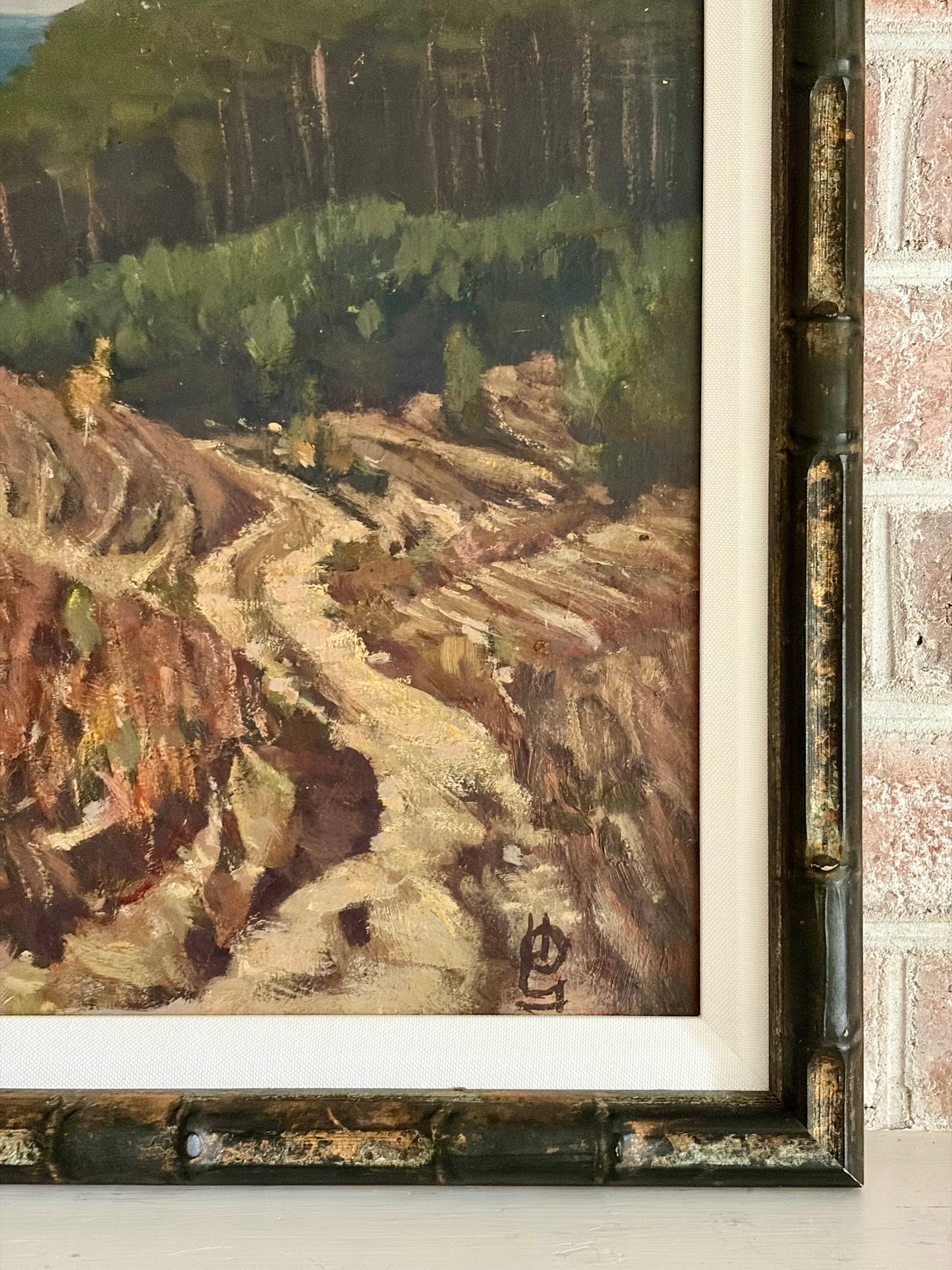 Framed Antique Landscape Painting