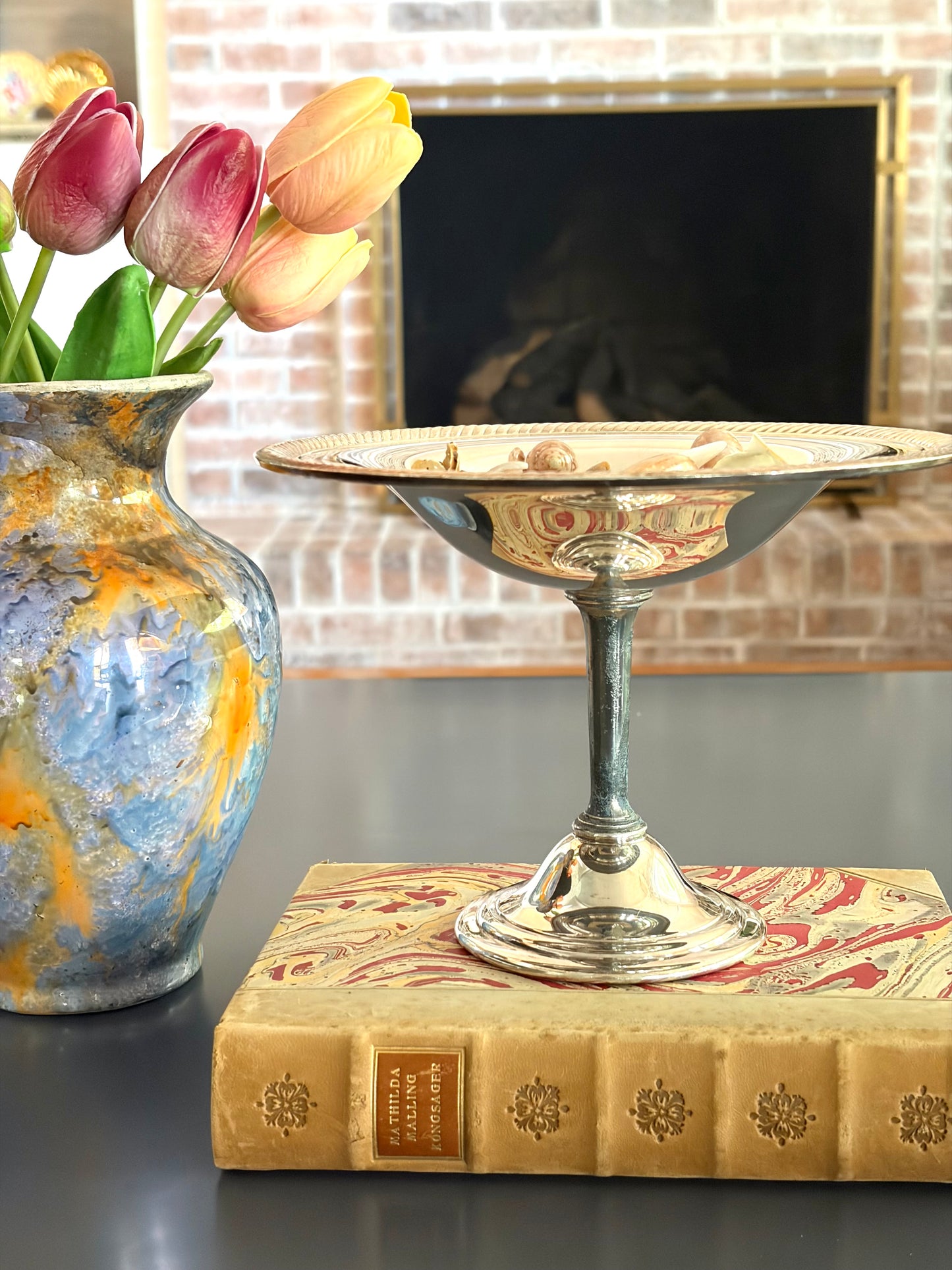 Vintage Silver Pedestal Dish