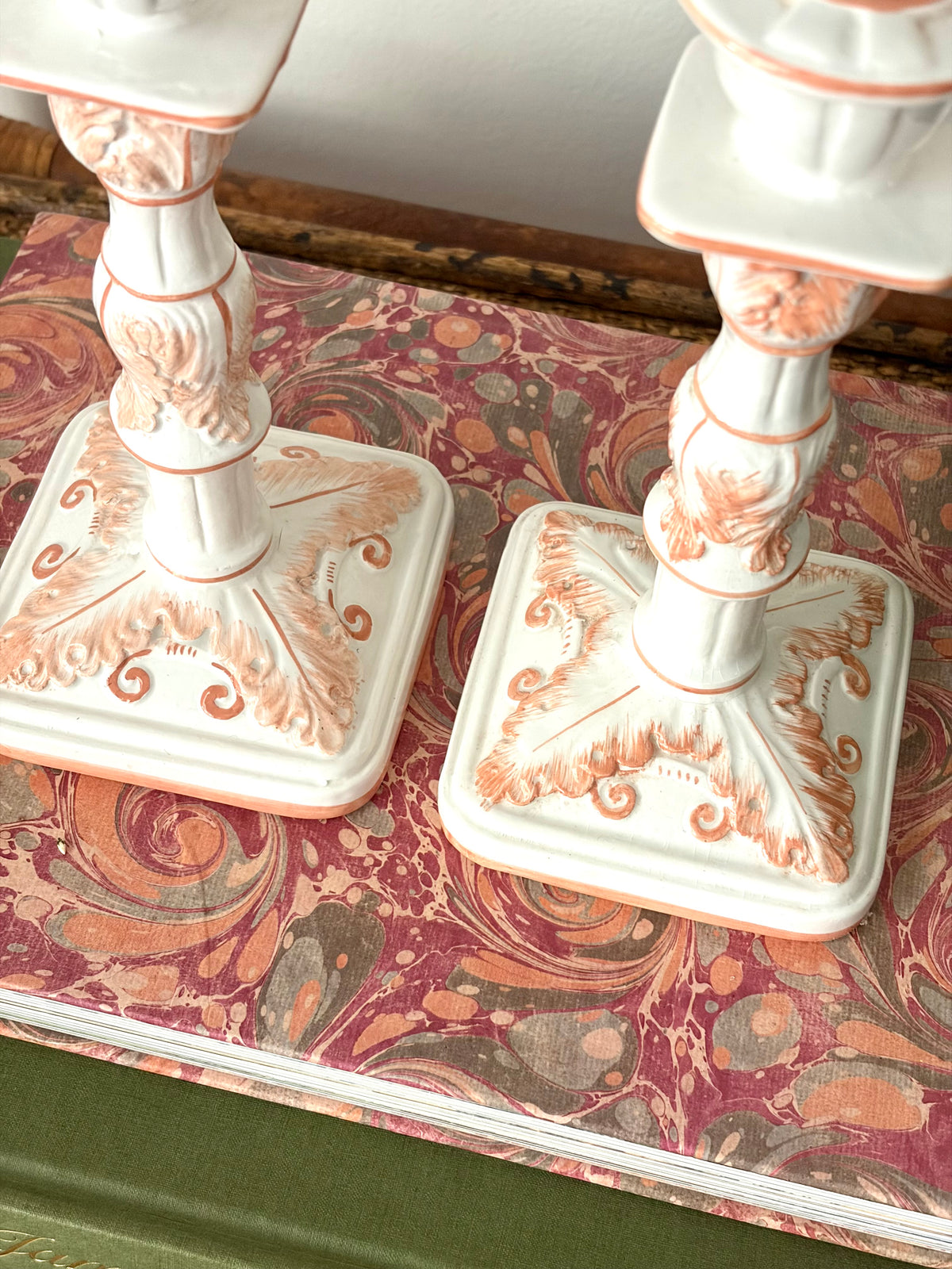 Vintage Italian Porcelain Candleholders