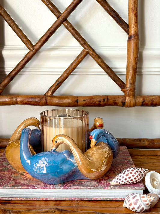 Vintage Interlocking Swan Lusterware Dish