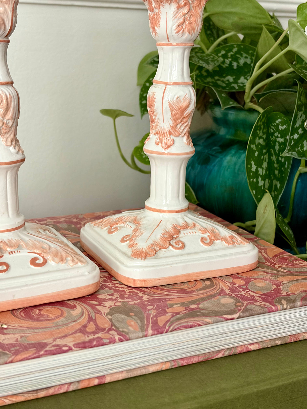 Vintage Italian Porcelain Candleholders