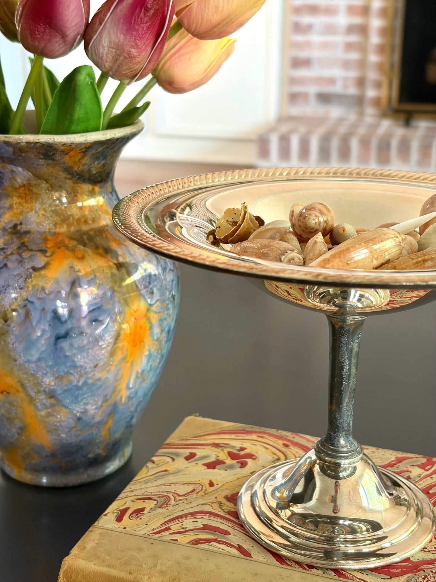 Vintage Silver Pedestal Dish