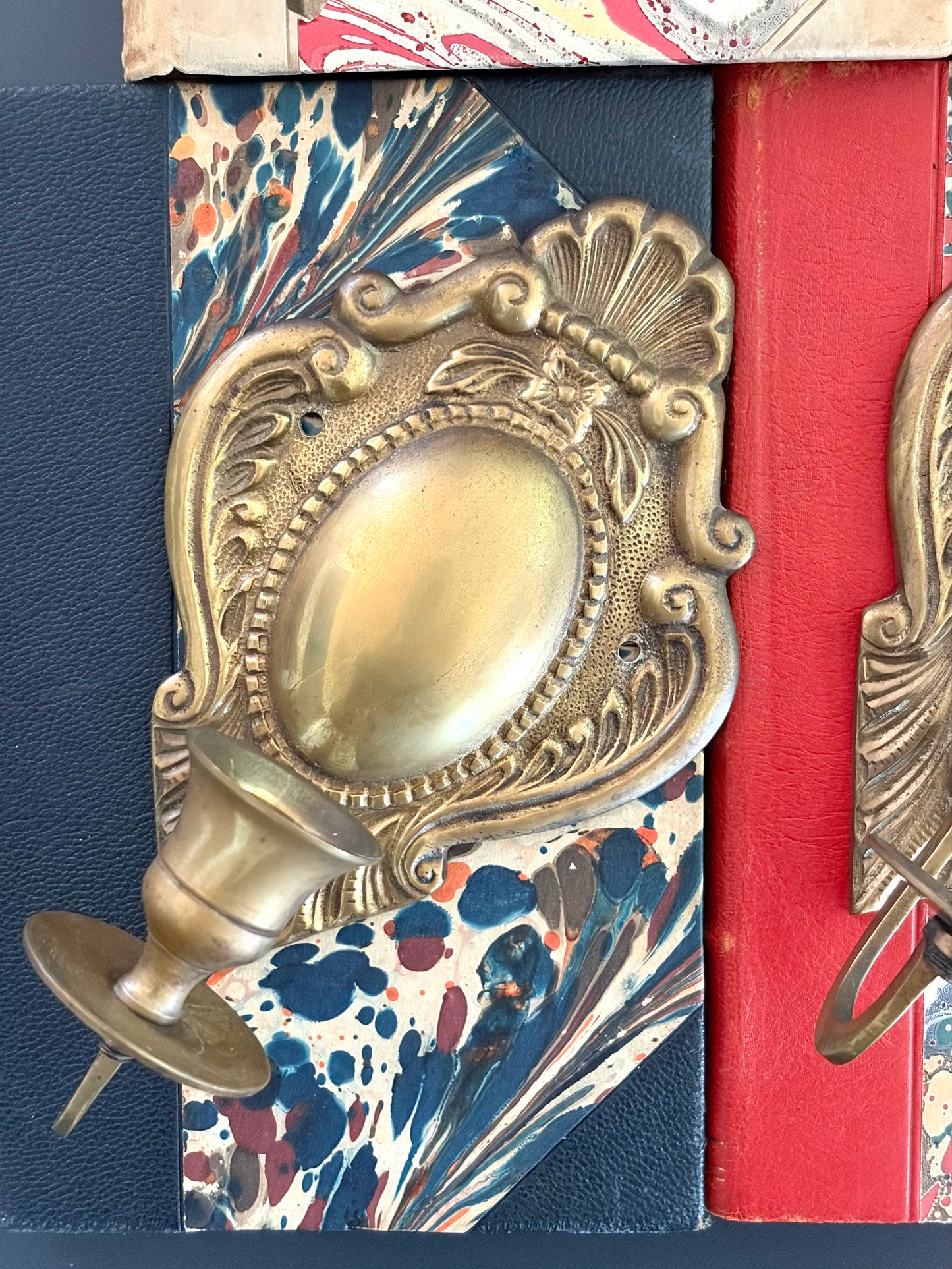 Set of Four Vintage Brass Sconces
